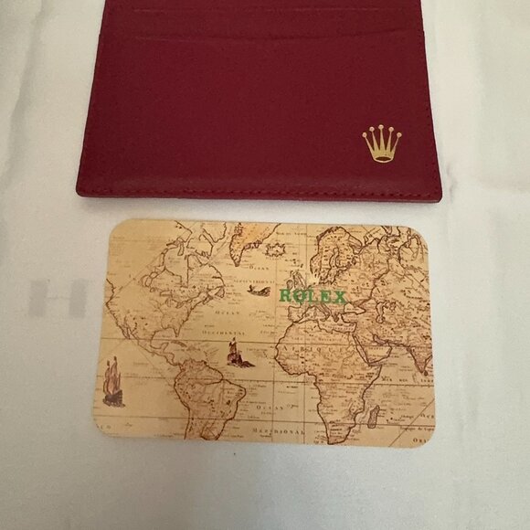 Rolex Red Leather Card Holder with Gold Logo never used!! - Picture 5 of 10